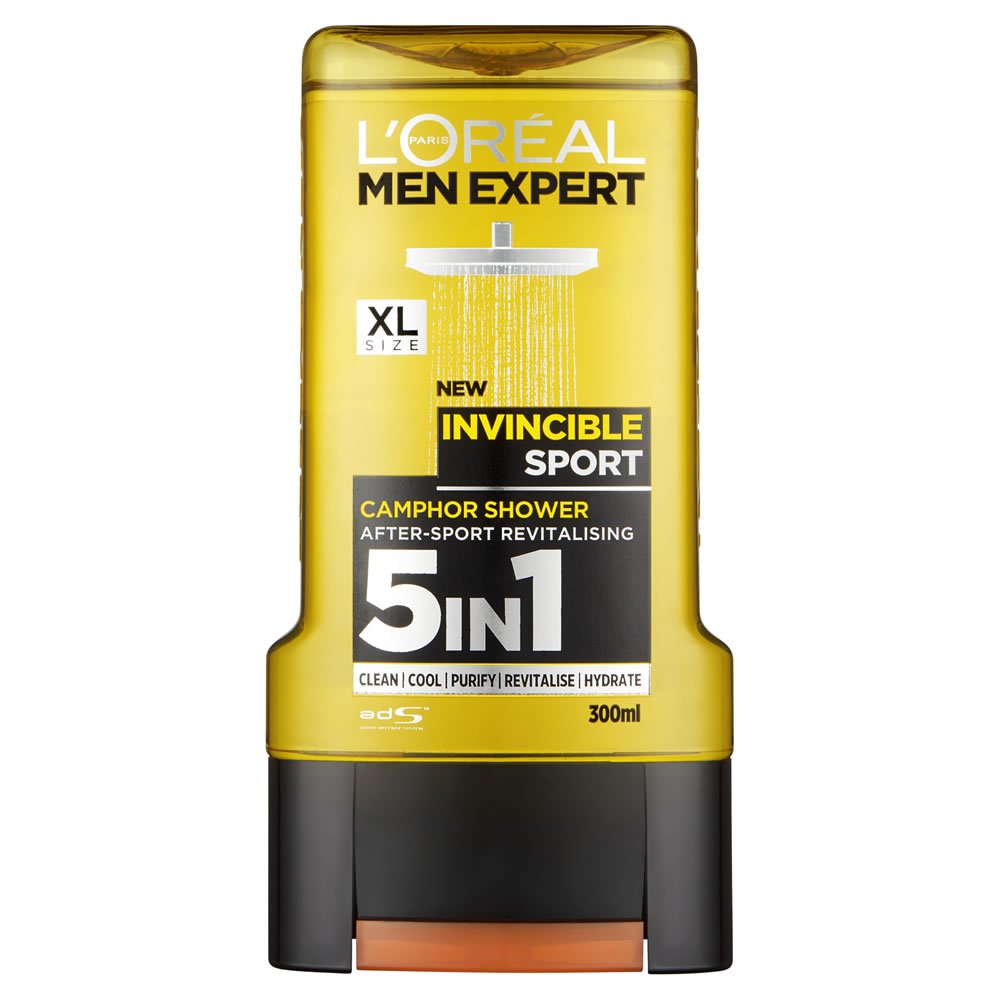 L'Oreal 108669697 Paris Men Expert Invincible Sport Camphor Shower, 300 ml L'Oreal 108669697 Paris Men Expert Invincible Sport Camphor Shower, 300 ml