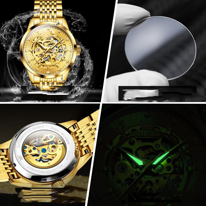 Fully Automatic Mechanical Hollowed Out Men's Watch