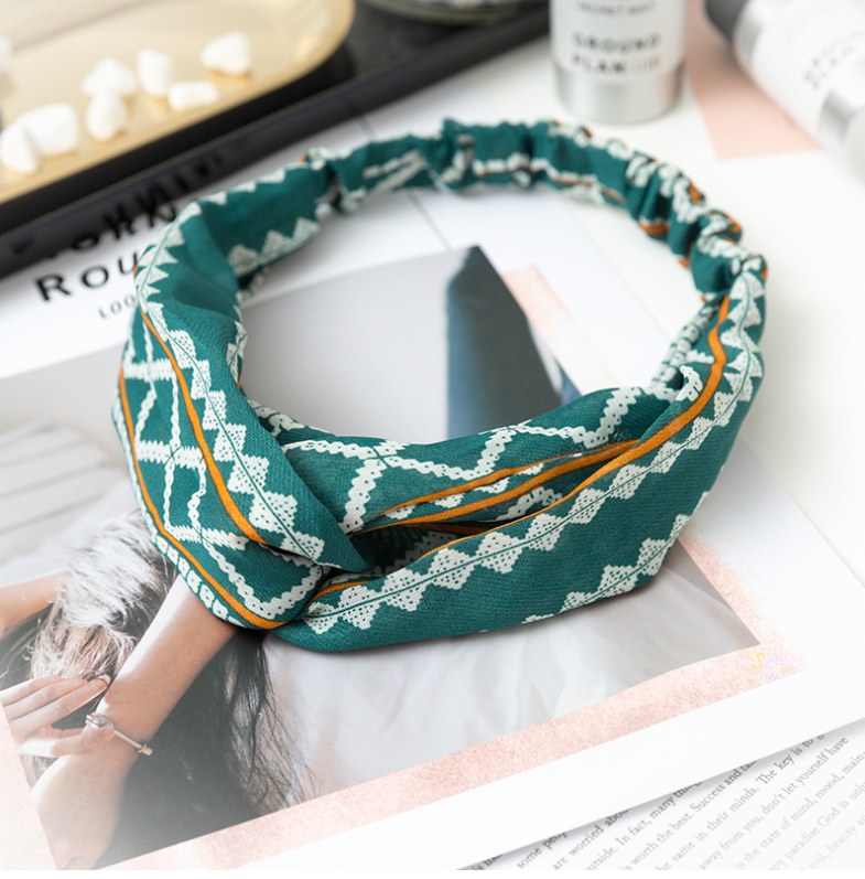 Printed headband elastic hairband