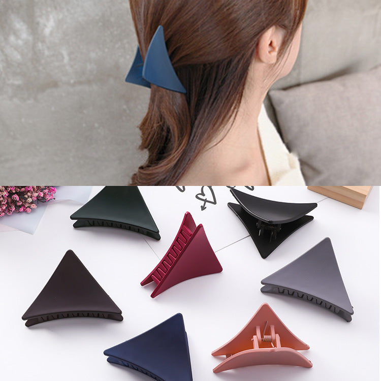 Medium wild color matte triangle hair clip Korean version of horsetail clip bangs clip hair clip