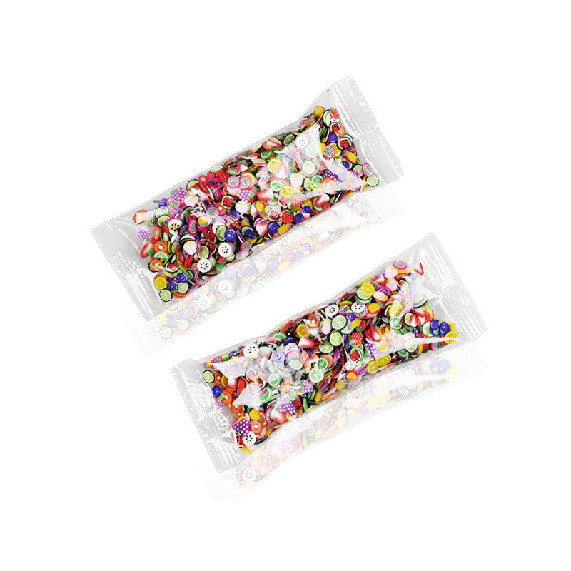 Soft clay fruit slice 1000 pieces mixed Nail jewelry patch DIY