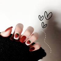 Cute Short Fake Nails Finished Nail Patch
