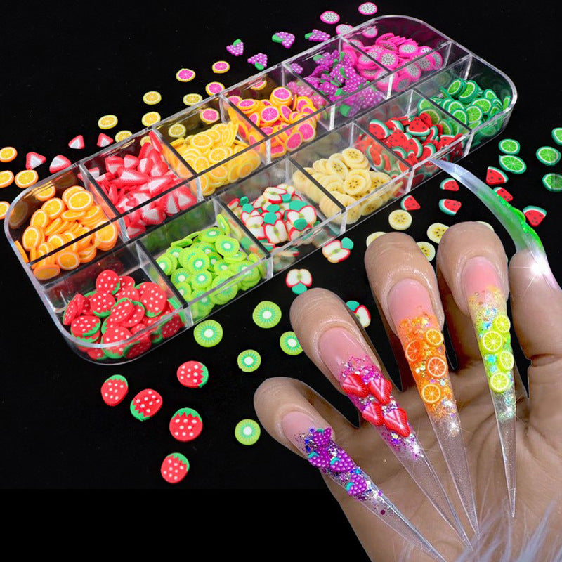Fruit Slice Soft Pottery Slice Diy Material Crystal Mud Filling Slime Jewelry Nail Accessories