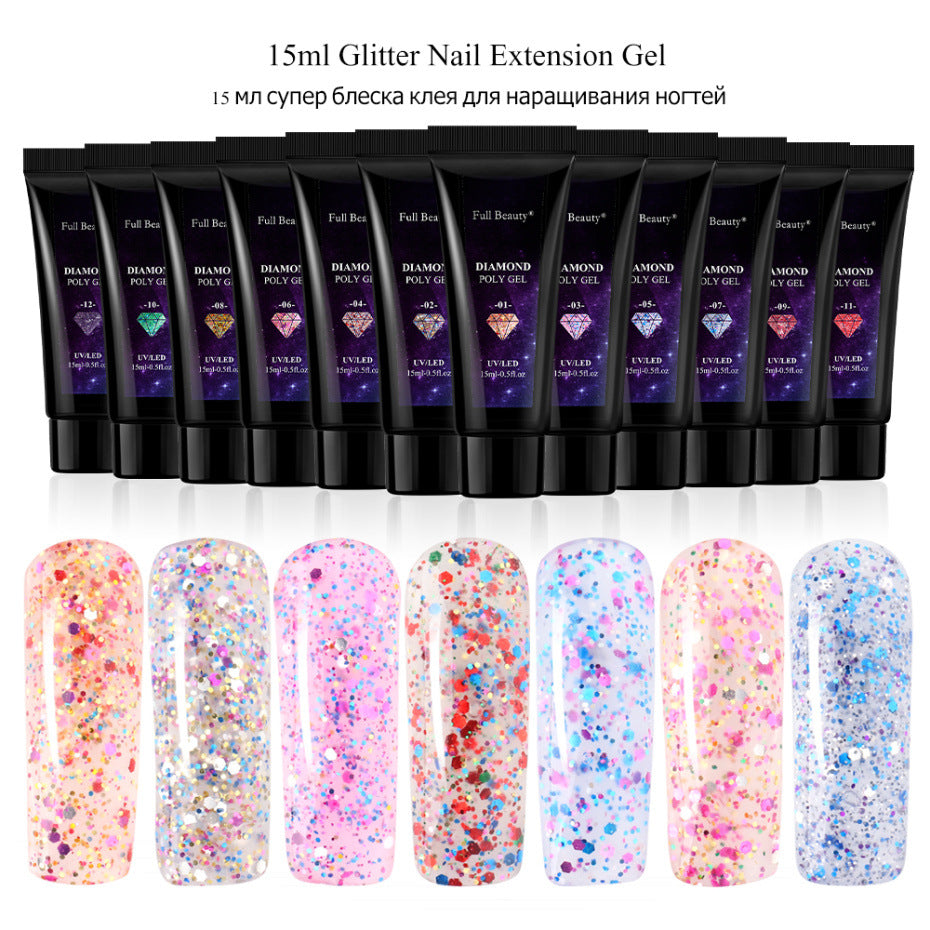 New Glitter Nail Art Crystal Extension Glue