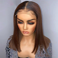 Real Human Hair Gradient Front Lace Headgear