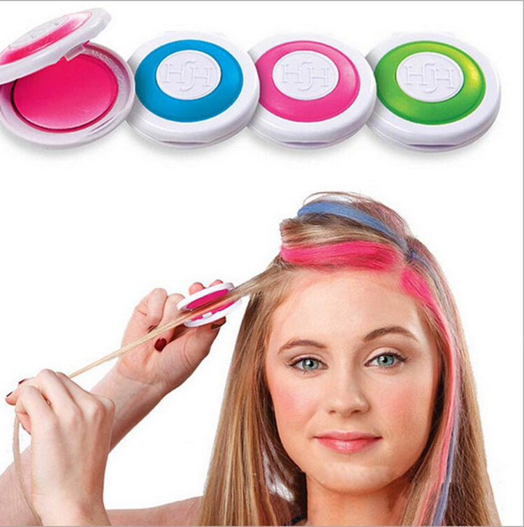 TV Hair Dye Tool Hot Huez One-Time Hair Dye Powder Color Hair Dye 4 Colors OPP Packaging
