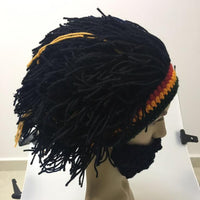 1Pc Bob Marley Reggae Jamaican Rasta Hat Dreadlocks Wig Caribbean Beret Cap Beret Dress Apparel Accessories Fashion Style New