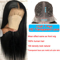 Female Black Front Lace Mid-Length Straight Hair