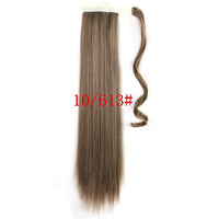 Long Straight Wrap Around Clip In Ponytail Hair Extension Heat Resistant Synthetic Tail Fake Hair