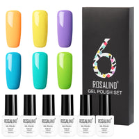 6 Colors Set Solid Color Gel Polish Set Nail Polish Gift Box Manicure
