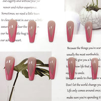 Extra-long Meat Powder Pink Ballet Nail Nail Patch Removable Wearable Nail