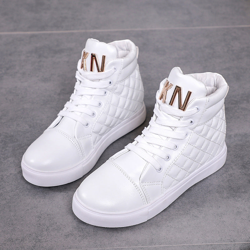 Korean Version Of The Increased Women's Shoes Autumn New Student High-Top Platform Platform Casual Shoes Women's Single Shoes