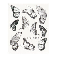 Nail Art Sticker Retro Watercolor Big Butterfly Nail Watermark Sticker