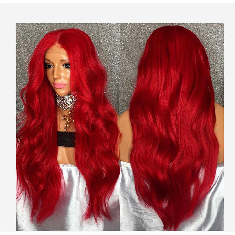 Red Wig Female Long Curly