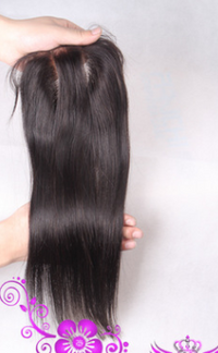 Straight Human Hair Curtain Hair Weft With Closure Wig Accessories Real Hair Block