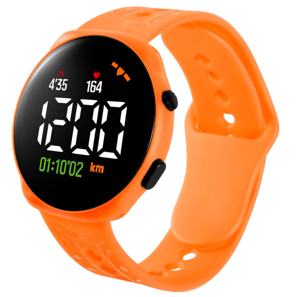 LED Outdoor Sports Waterproof Round Children's Electronic Watch