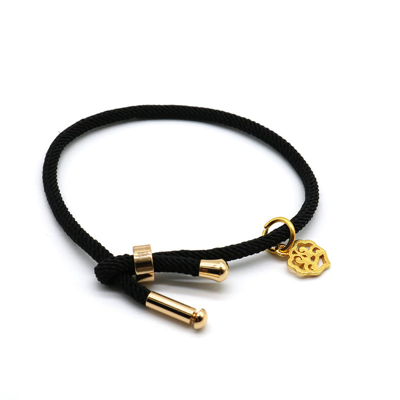 Korean version of 3d hard gold pendant Milan rope