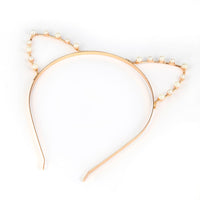 Cat's ear pearl hair band