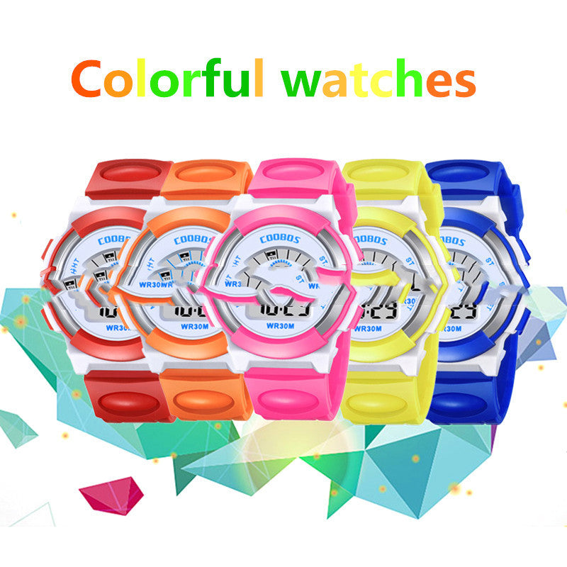 Colorful Luminous Student Sports Waterproof Children's Electronic Watch