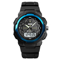 Men's Electronic Double Display Rubber Watch