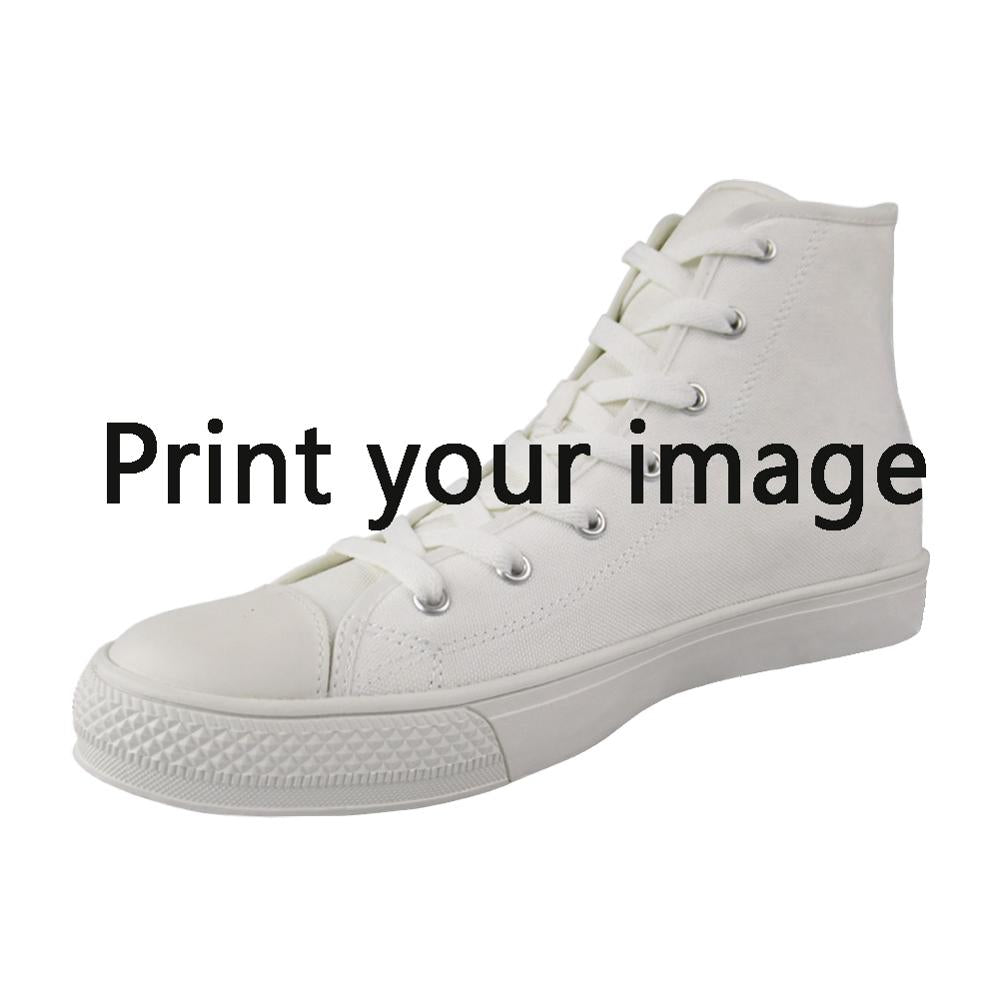 Printed custom high-top canvas shoes