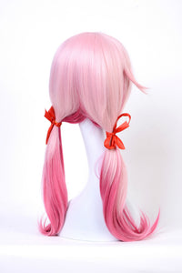 Cosplay animation Pink Double ponytail wig