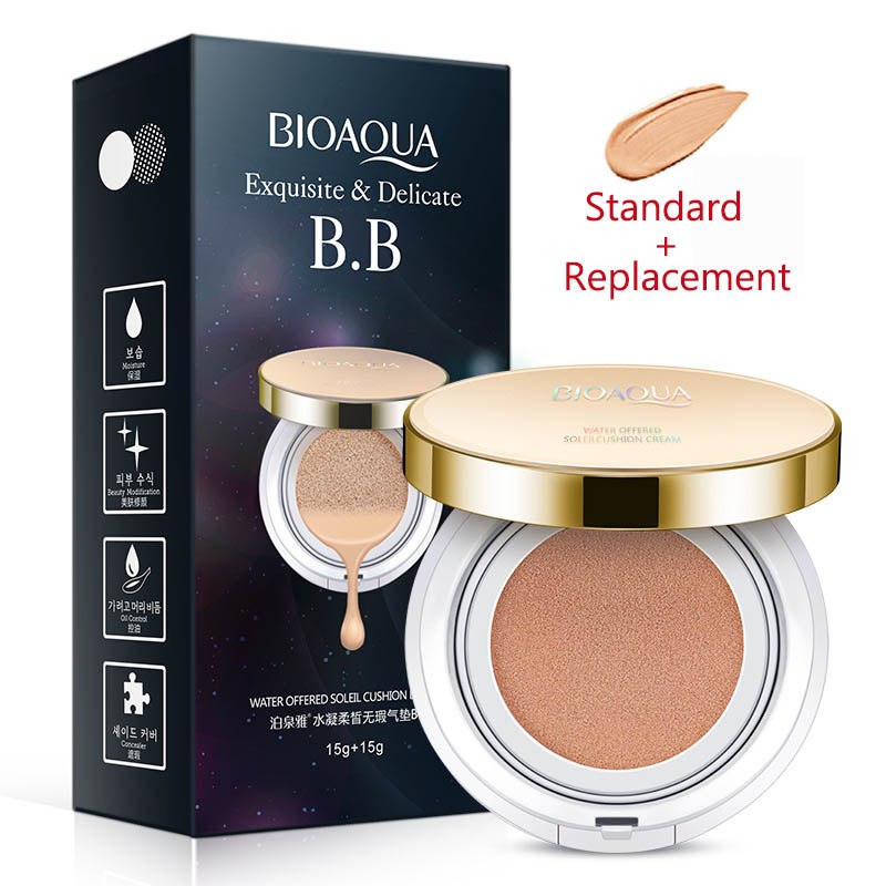 Bioaqua Air Cushion BB Cream 3 Color Concealer Moisturizing Foundation Whitening Flawless Makeup Bare For Face Beauty Makeup