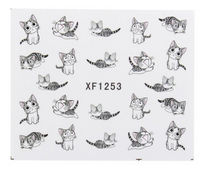 1 Sheet Cat Nail Art Sticker
