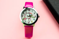 Cute cat luminous pointer strap watch
