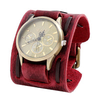 Men's Wide Leather Watch Vintage Bracelet