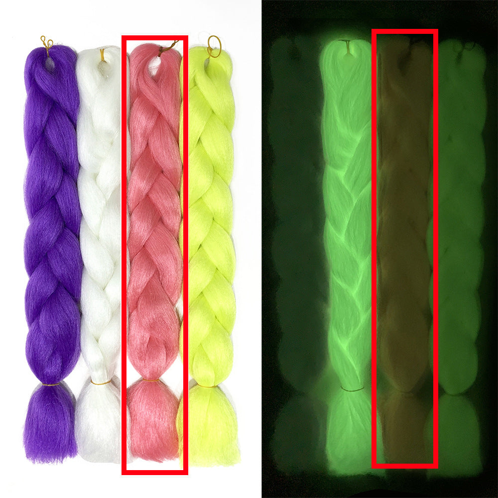 Luminous Fluorescent Chemical Fiber Wig Big Braid