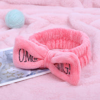 Coral velvet butterfly end hair band