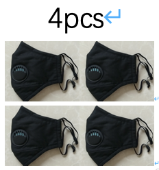 Cotton PM2.5 Black Mouth Mask Anti Dust Mask Activated Carbon Filter Windproof Mouth-muffle Bacteria Proof Flu Face Masks Care
