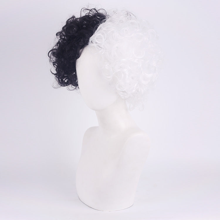 Yin Yang Head Black And White Anime Wig