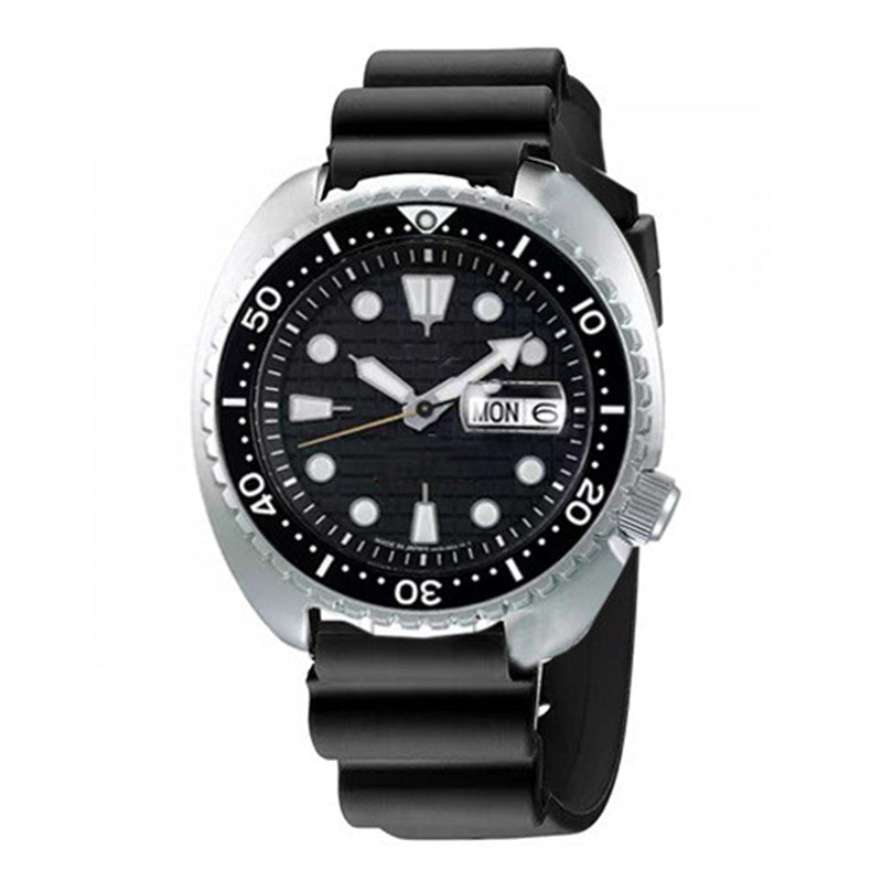 Men's Fashion Two-color Rotating Steel Band Quartz Watch