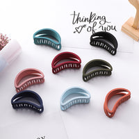 Korean style simple versatile grip sanding hollow curved hair catch half catch ponytail clip bath hairpin card