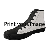 Printed custom high-top canvas shoes