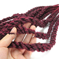 Crochet Braid Hair Synthetic Black Brown Senegalese Twist Crochet Twist Braids For Women