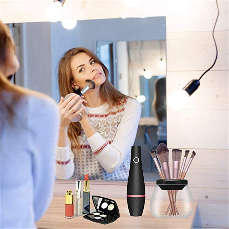 Makeup brush cleaner electric