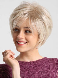 Wig Fashionable Light Blonde Short Straight Hair With Inner Button Wig Headgear