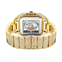 Watch Square Men's Watch Hollowed Out Full Of Diamonds British Watch
