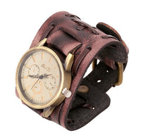 Men's Wide Leather Watch Vintage Bracelet
