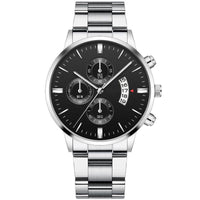 Men's Fashion Simple Calendar Steel Band Large Dial Watch