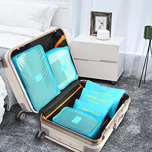 GUMTAPE Travel Organiser Packing Bags,6 PCS Travel Packing Cubes Set for Clothes Travel Luggage Organizers Storage Bags