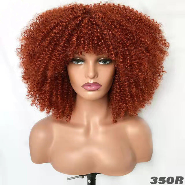 African Small Curly Hair Afro Wig Headgear