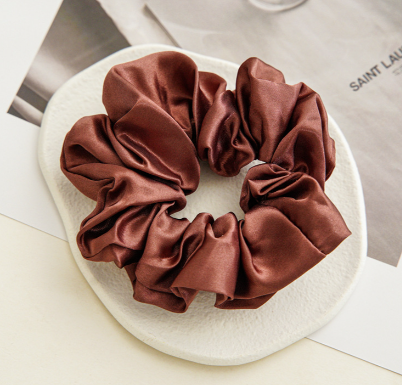 Satin Cloth Large Intestine Circle Hair Tie Set Solid Color