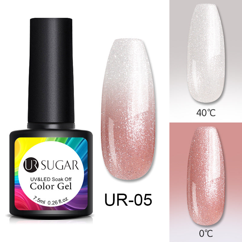 Glitter glitter temperature change nail polish