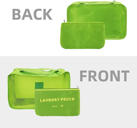 GUMTAPE Travel Organiser Packing Bags,6 PCS Travel Packing Cubes Set for Clothes Travel Luggage Organizers Storage Bags