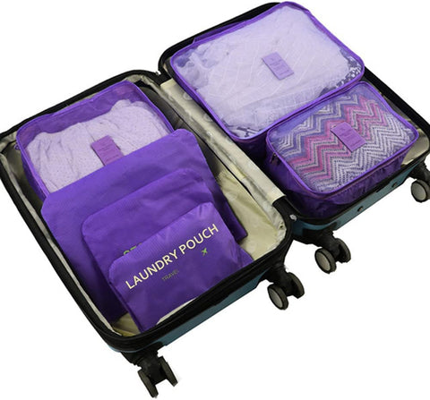 GUMTAPE Travel Organiser Packing Bags,6 PCS Travel Packing Cubes Set for Clothes Travel Luggage Organizers Storage Bags