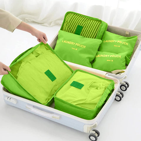 GUMTAPE Travel Organiser Packing Bags,6 PCS Travel Packing Cubes Set for Clothes Travel Luggage Organizers Storage Bags